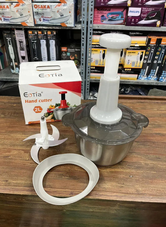 2L Manual Food Chopper Gray ABS