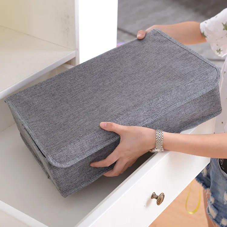 Grey Foldable Sock Organizer for Small Homes