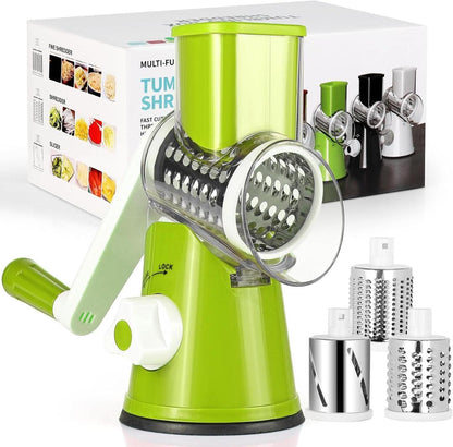 Green Manual Vegetable Grater Cutter BPA Free Easy Clean