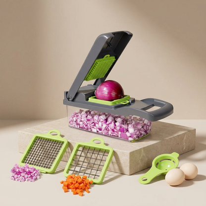 Premium Vegetable Cutter with Egg Separator & Dicing Blades