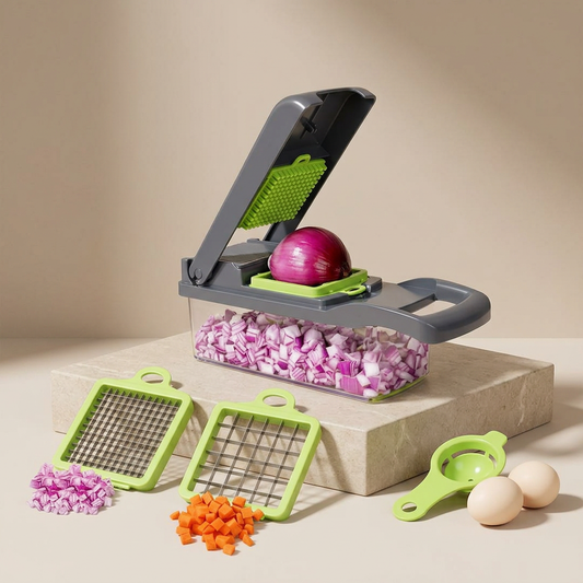 Premium Vegetable Cutter with Egg Separator & Dicing Blades